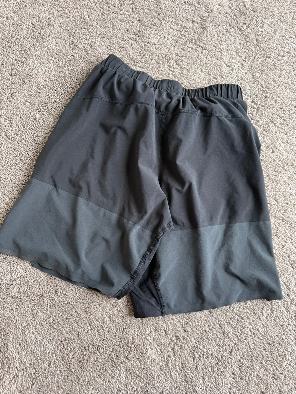 lululemon athletica Men's Two-Tone Charcoal and Dark Gray Athletic Shorts